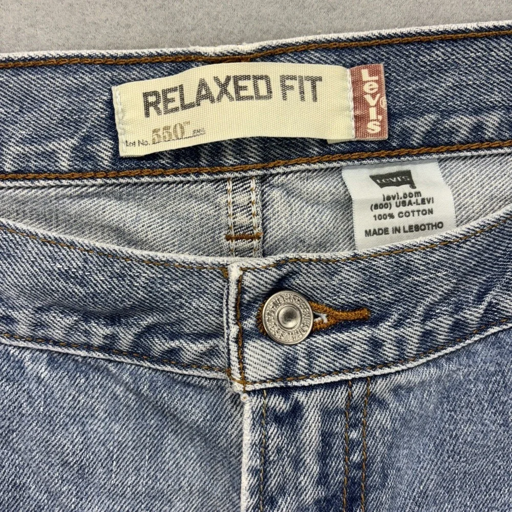VTG Levi's 550 Jeans Men 44x30 Blue Denim Relaxed Fit‎ Biker Workwear Y2K